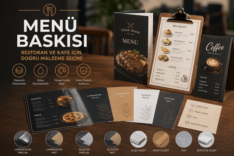 Menü Baskısı: Restoran ve Kafe İçin Doğru Malzeme Seçimi